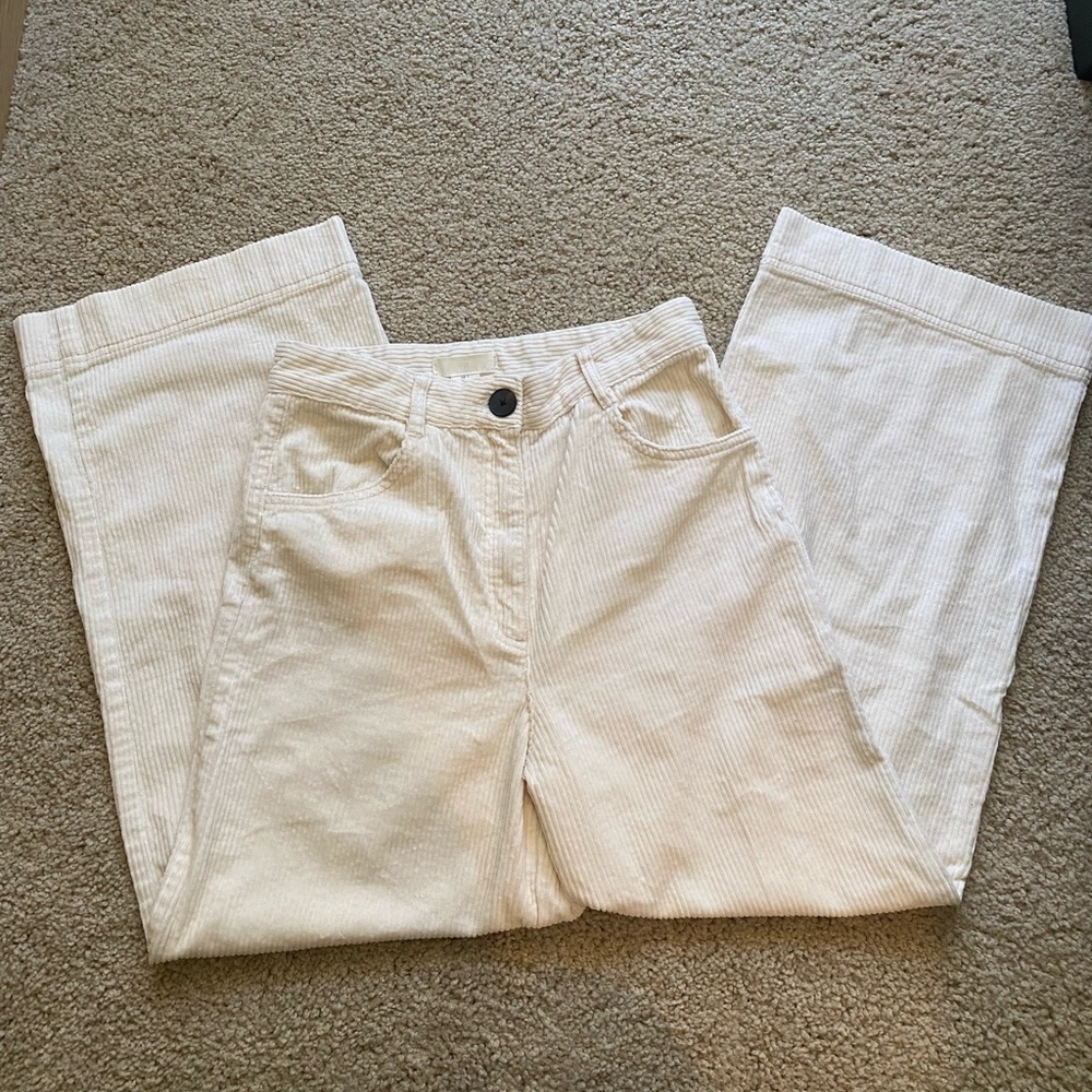 Wide Leg Crop Corduroy Pants